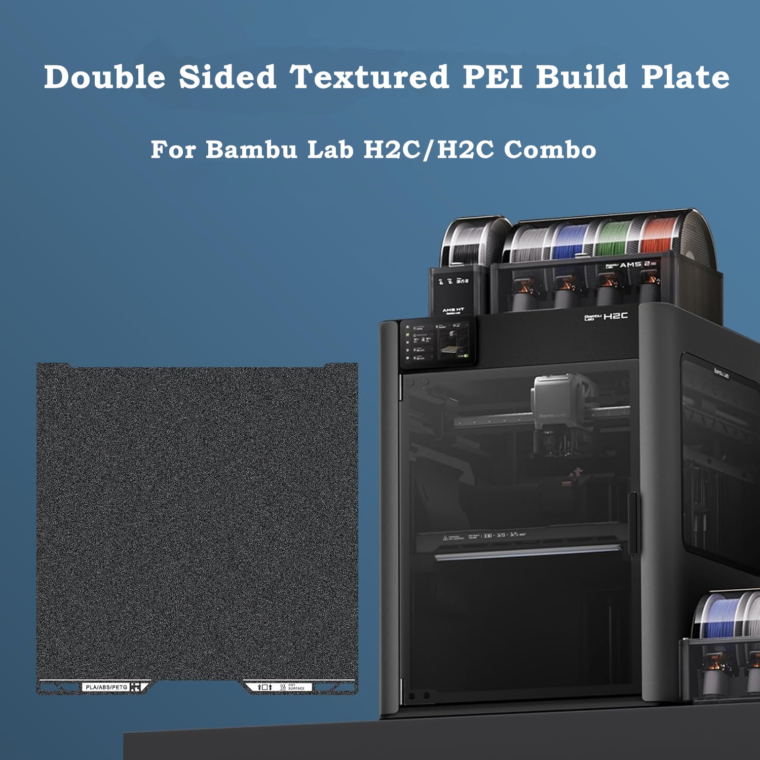 3D Printing Qr Codes - H2C Build Plate Black PEI with