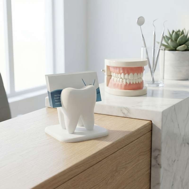 3D Printing Dental - 3D Printed Tooth Shaped Business Card
