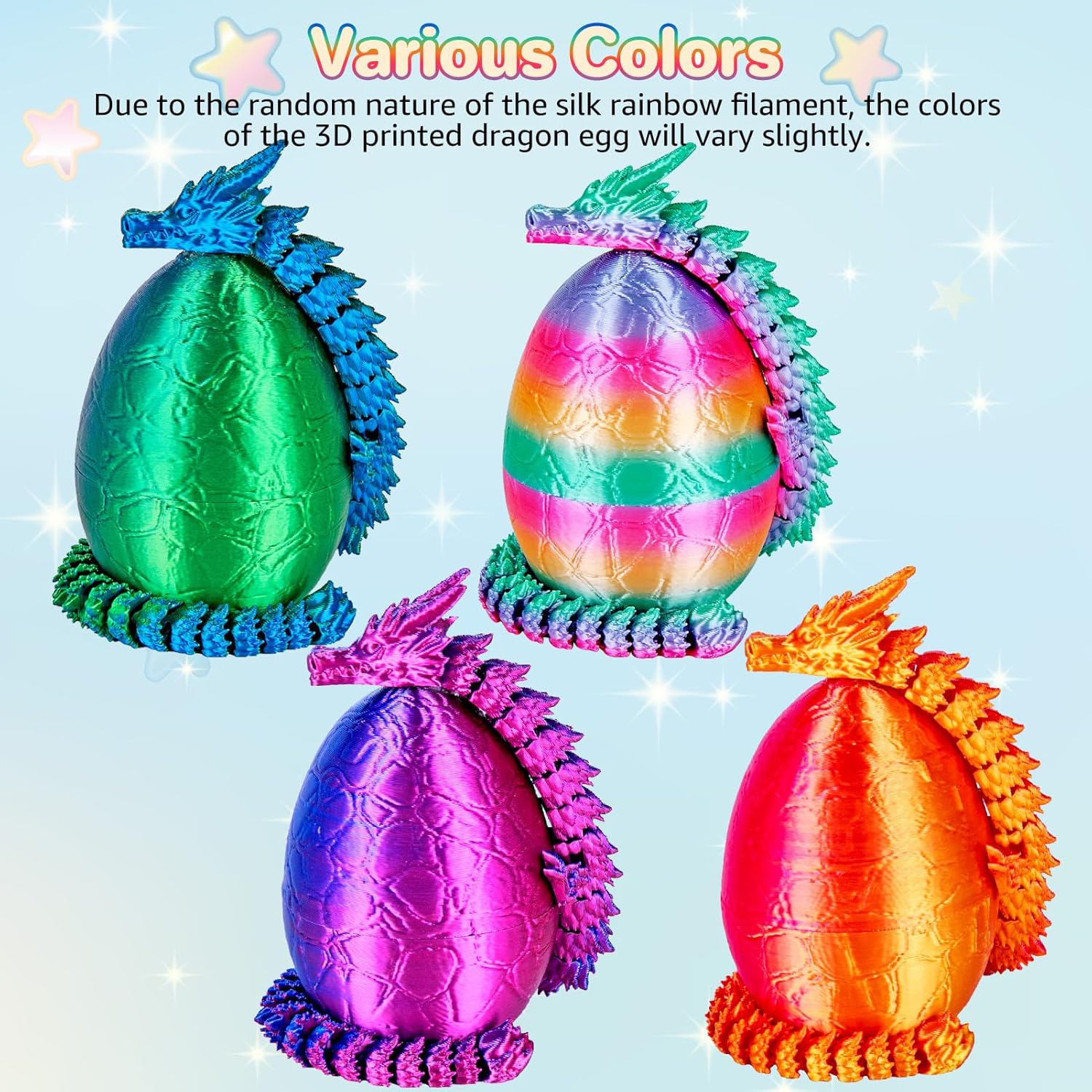 4Pcs 3D Printed Dragon Eggs W/ - 3D Printing Egg review and price