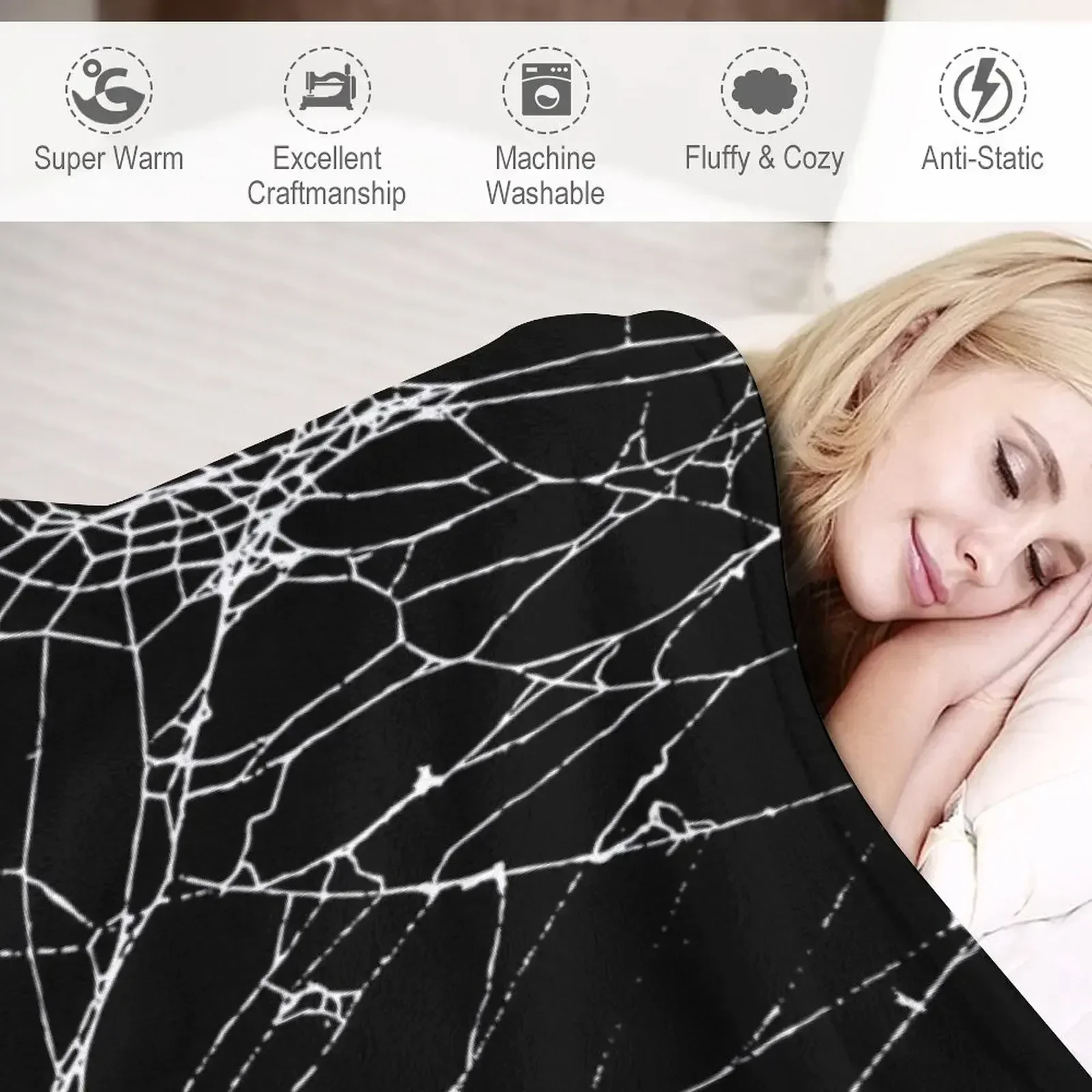 Spider Web Throw Blanket Luxur - 3D Printing Web review and price
