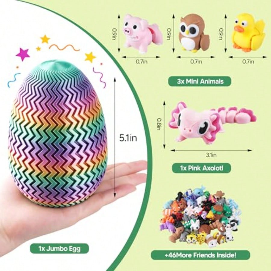 New 51PCS 3D Printed Animals E - 3D Printing Egg review and price