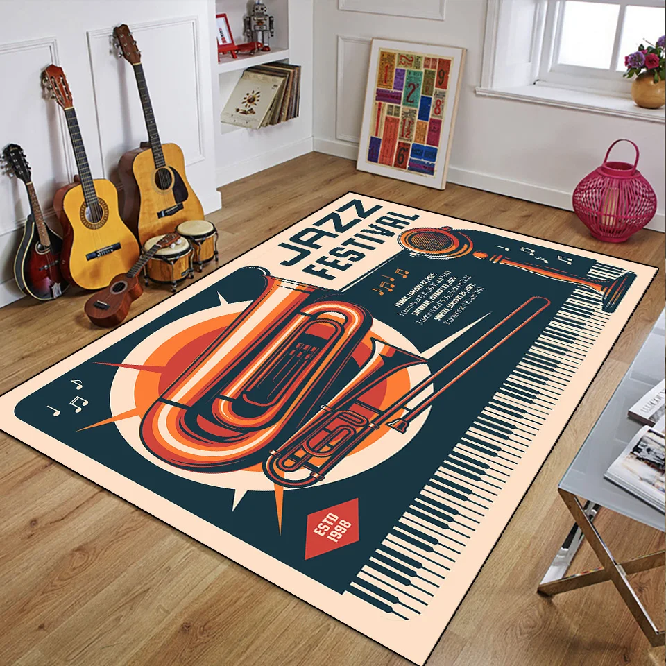 Retro Music Rugs for Bedroom D - 3D Printing Guitar review and price