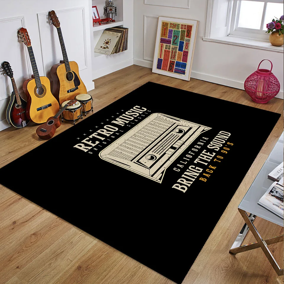 Retro Music Rugs for Bedroom D - 3D Printing Guitar review and price