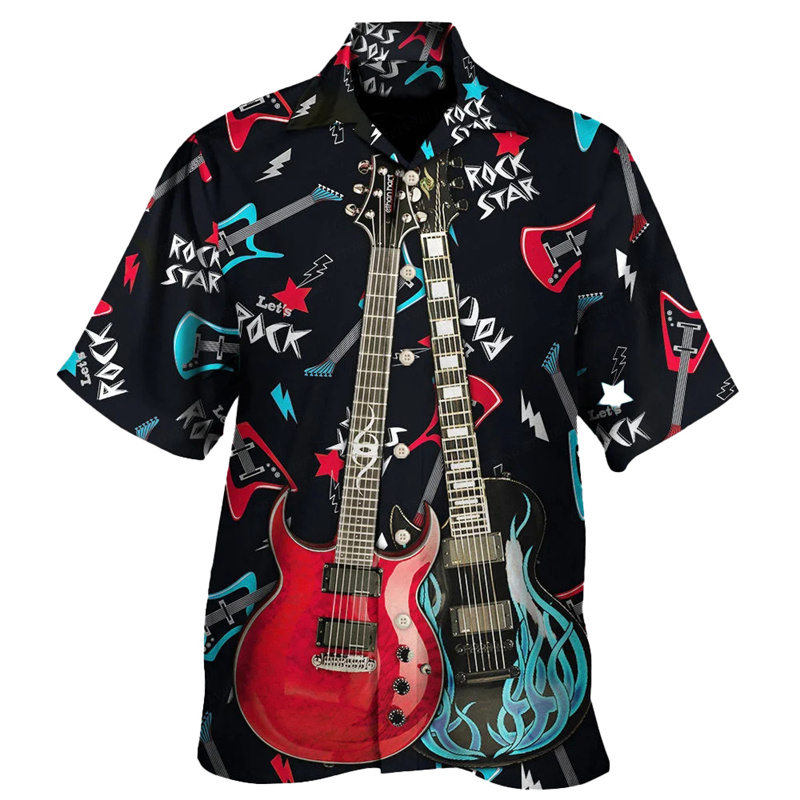 Guitar Music Graphic Hawaiian  - 3D Printing Guitar review and price
