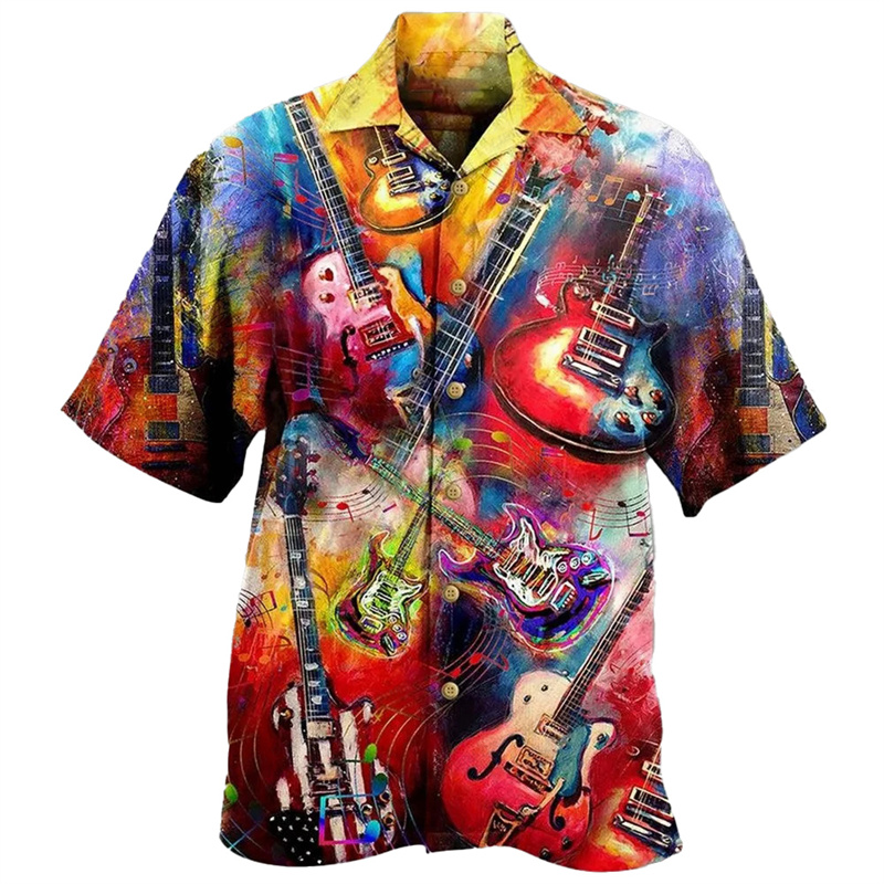 Guitar Music Graphic Hawaiian  - 3D Printing Guitar review and price