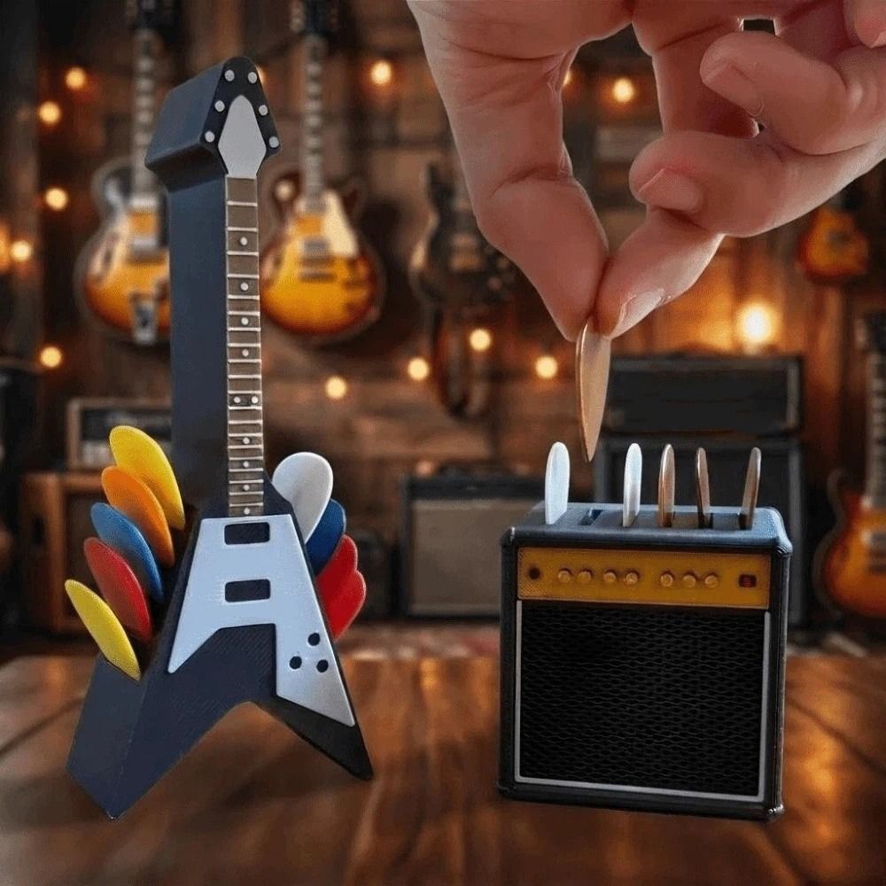 Retro Guitar Pick Holder 3D Pr - 3D Printing Guitar review and price