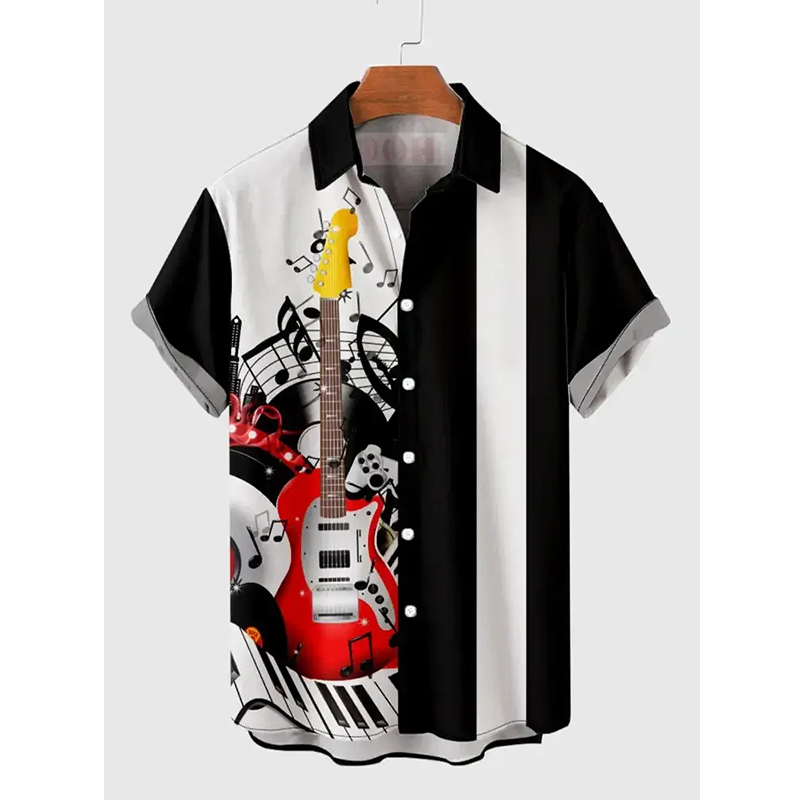 Hawaiian Men's Shirts Clothing - 3D Printing Guitar review and price