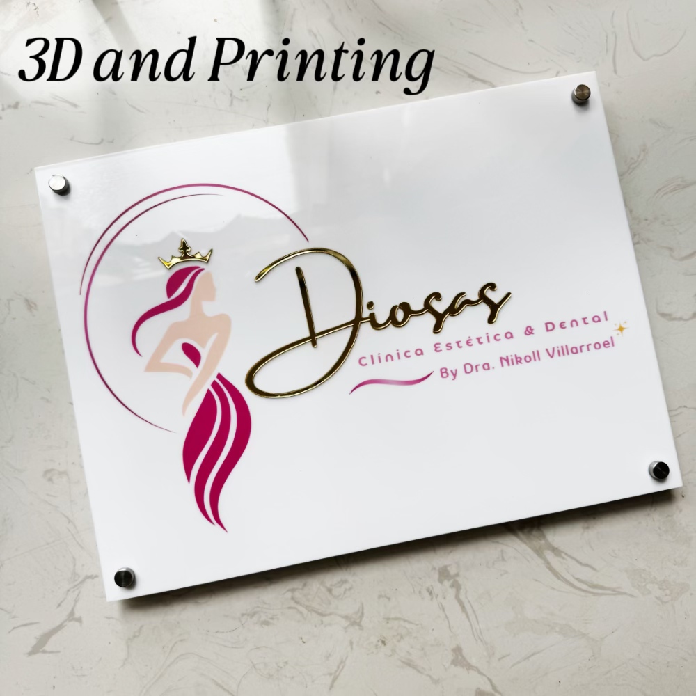 Modern Acrylic White Sign boar - 3D Printing Qr Codes review and price