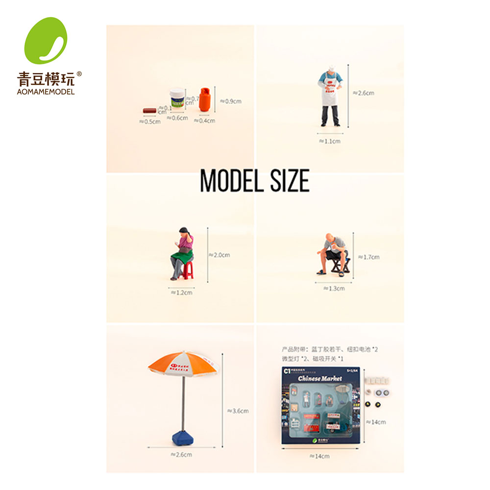 1/64 Night market s Model Kit- - 3D Printing Article review and price