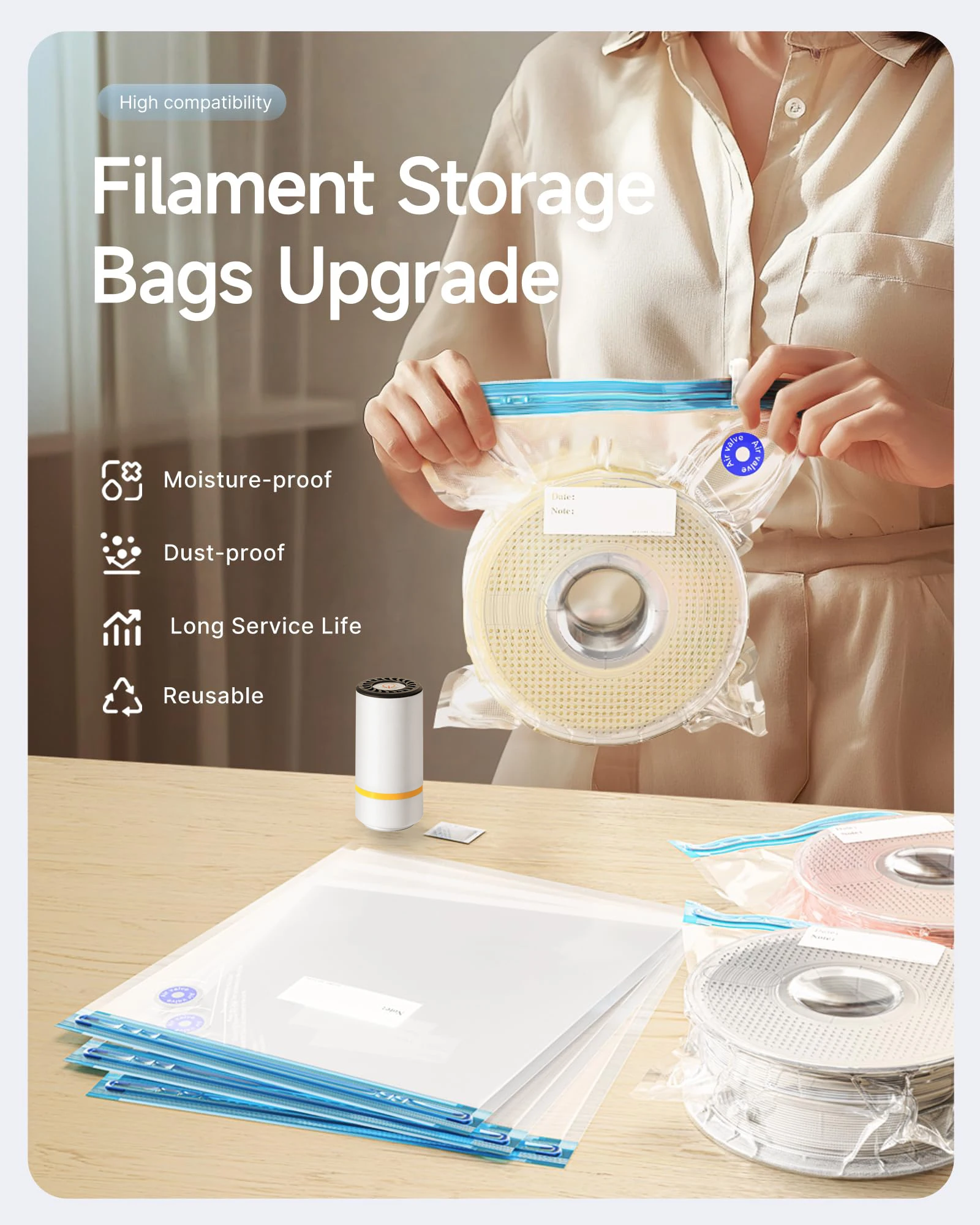3D Printer Filament Vacuum Bag - 3D Printing Industry review and price
