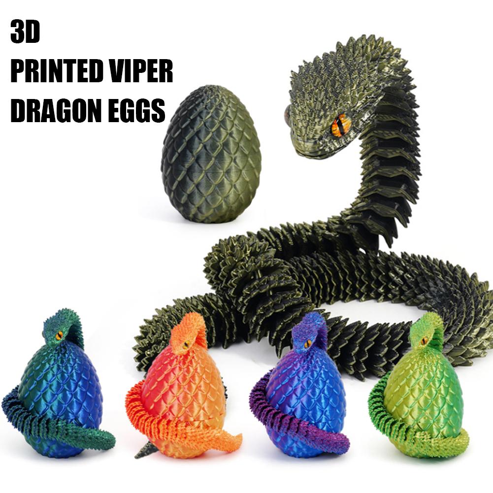 3D Printed Cool Snake Dragon E - 3D Printing Egg review and price