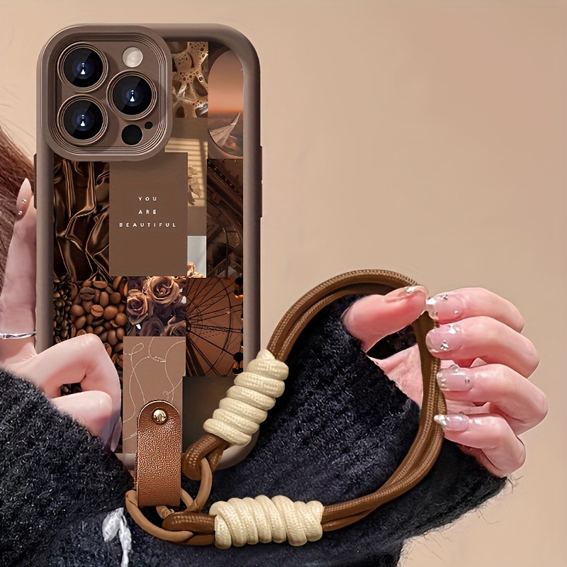 Brown Coffee Flowers Print Lan - 3D Printing Iphone review and price
