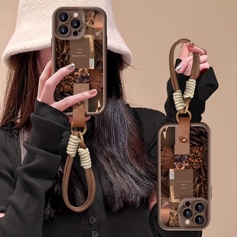 Brown Coffee Flowers Print Lan - 3D Printing Iphone review and price